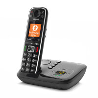 Gigaset E720A - Schnurlostelefon - Anrufbeantworter mit Rufnummernanzeige - ECO DECT\GAP - Schwarz