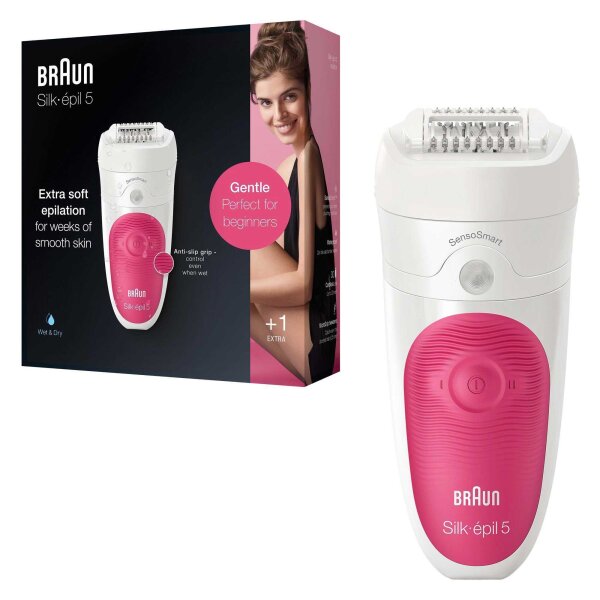 B-WARE Braun Silk-épil 5-500 SensoSmartTM weiß/pink Epilierer